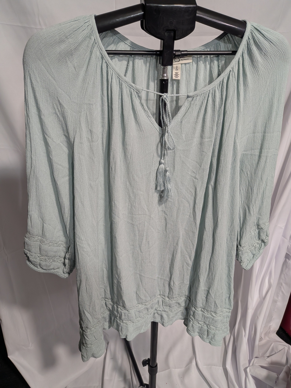 Jessica Simpson Sage Green Tassel Peasant Tunic